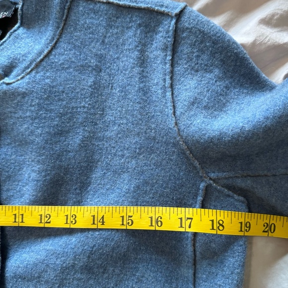 Periwinkle and light brown wool jacket from Eileen fisher. - Picture 5 of 6